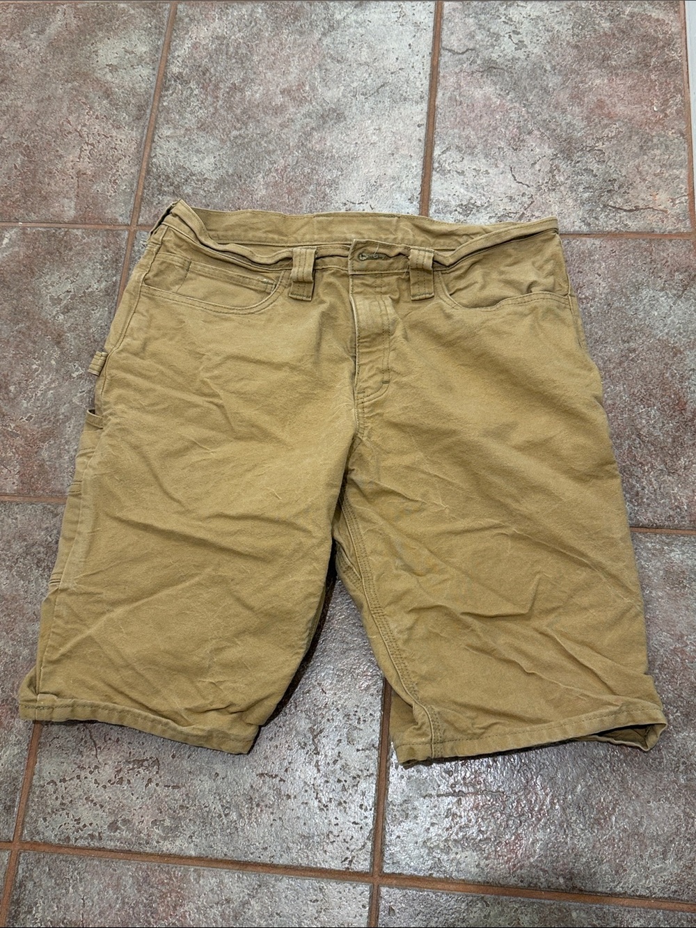 Men's Cargo Shorts in Khaki Tan with Utility Pockets